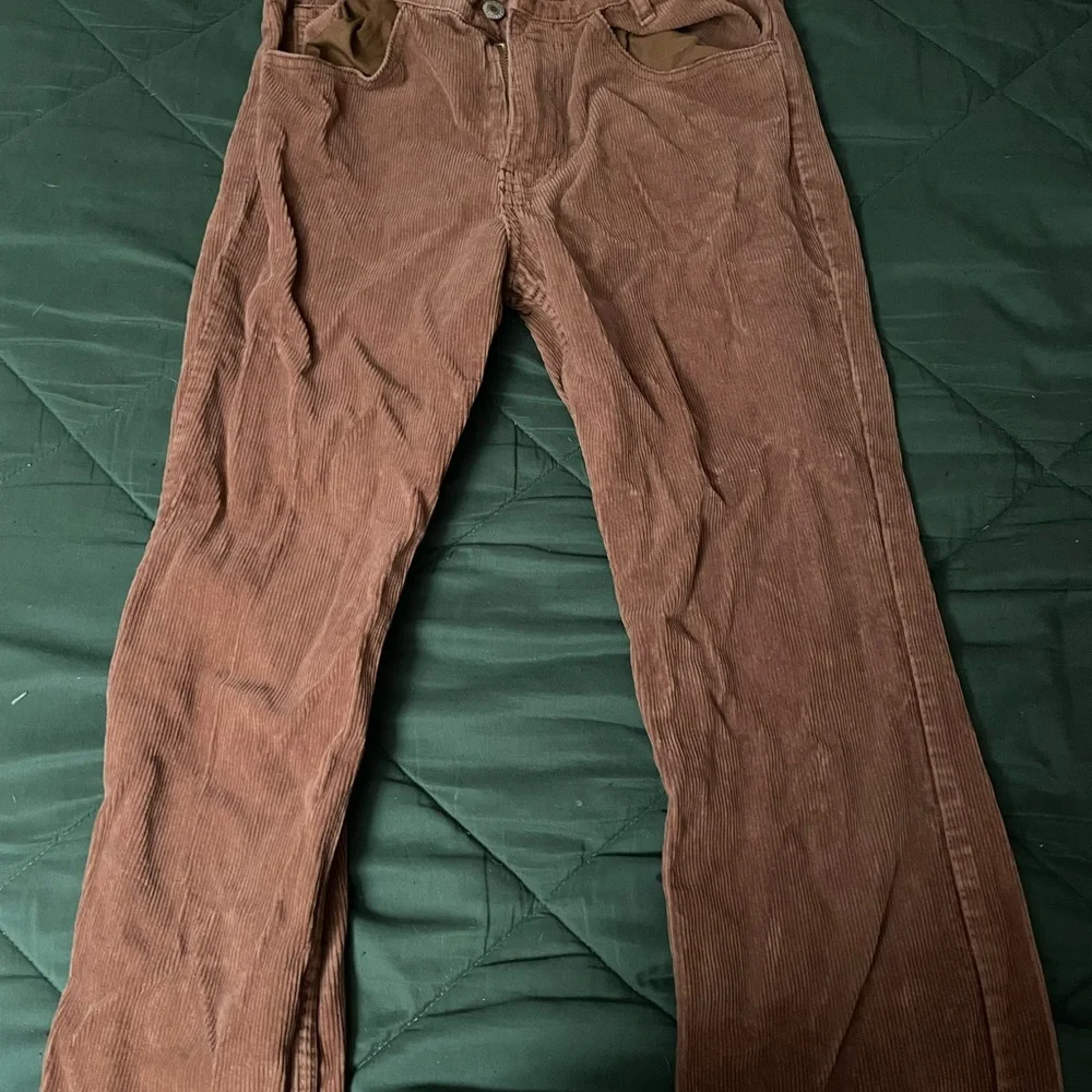 Straight Leg Corduroy Jeans - Brown - Picture 3 of 3